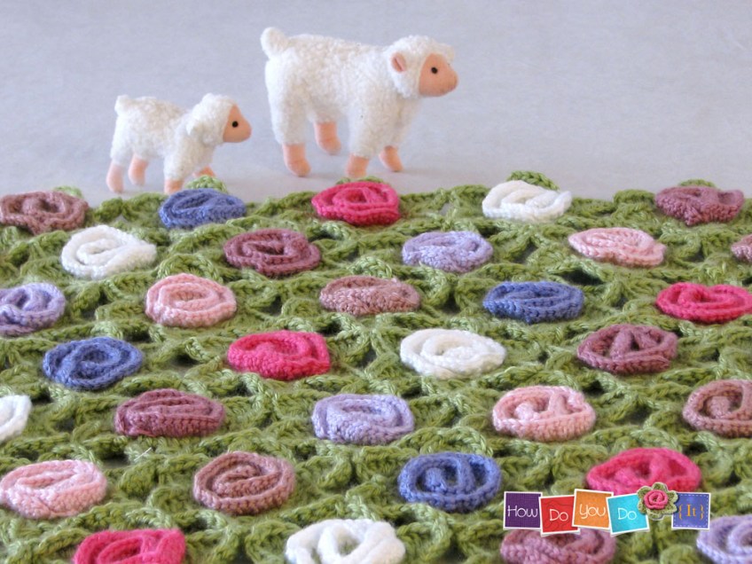 baby blanket crochet pattern flowers